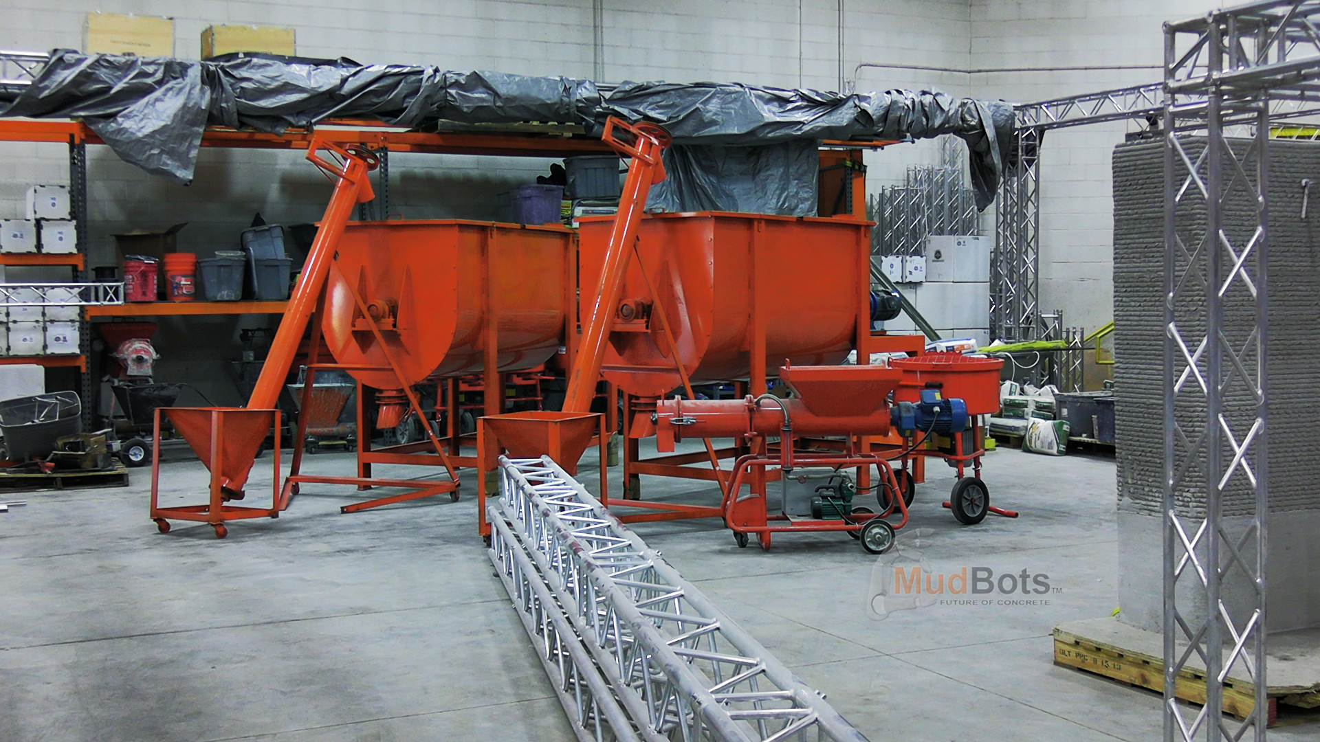 Take a look at the mixers we use for the concrete mixes we use in concrete printing
